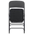 Chivari Black 2.5" Fabric Cushion Folding Metal Chair with Matching Frame and 3 Curved Bars CFMFB2-CX-T