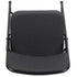 Chivari Black 2.5" Fabric Cushion Folding Metal Chair with Matching Frame and 3 Curved Bars CFMFB2-CX-T