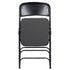 Chivari Black 2.5" Fabric Cushion Folding Metal Chair with Matching Frame and 3 Curved Bars CFMFB2-CX-T