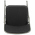 Chivari 40 Pack Black Folding Metal Chairs with Gray Frame, Gray Fabric Seat and Three Curved Back Bars CFMFBGR2-CX-T-40