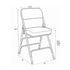 Chivari 40 Pack Black Folding Metal Chairs with Gray Frame, Gray Fabric Seat and Three Curved Back Bars CFMFBGR2-CX-T-40
