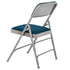 Chivari 40 Pack Navy Blue Metal Folding Chairs with Blue Fabric Cushions CFMFNBGR1-CX-T-40