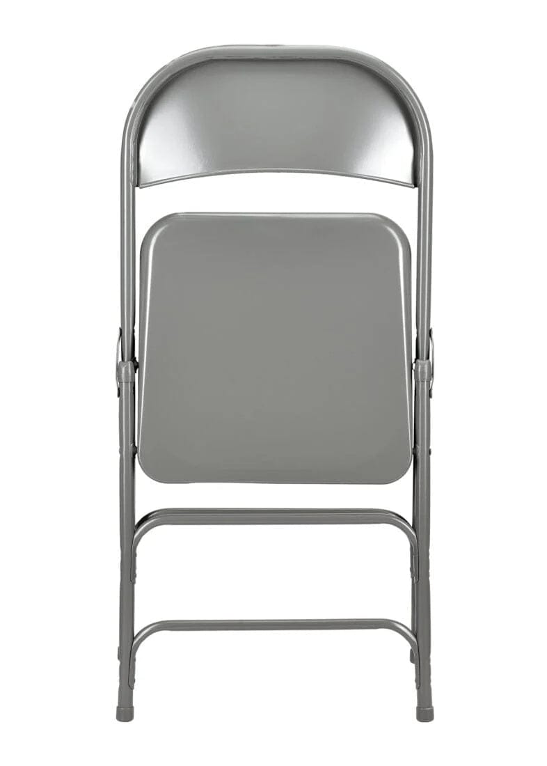 Chivari Gray Metal Folding Chair CFMGR-CX-T