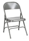Chivari Gray Metal Folding Chair CFMGR-CX-T