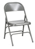 Chivari Gray Metal Folding Chair CFMGR-CX-T