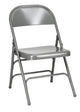 Chivari Gray Metal Folding Chair CFMGR-CX-T