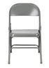 Chivari Gray Metal Folding Chair CFMGR-CX-T