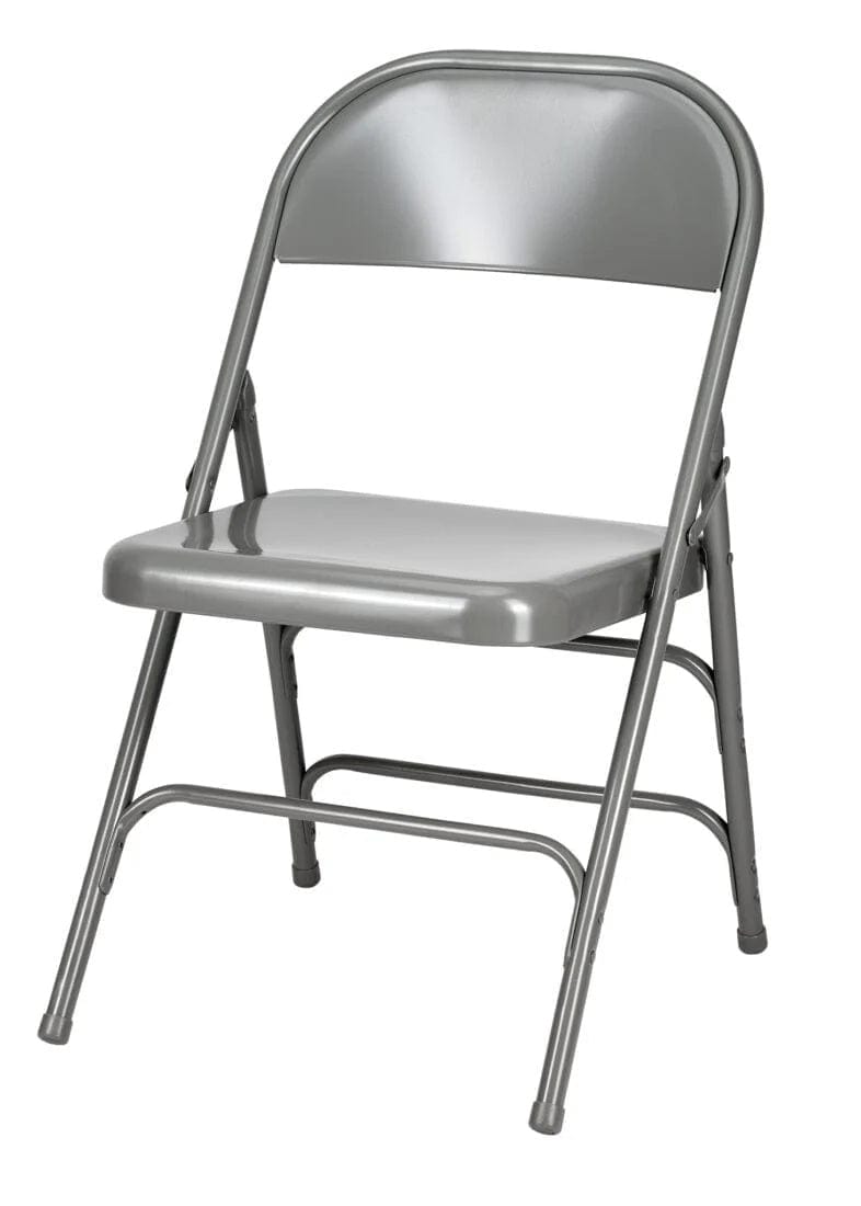 Chivari Gray Metal Folding Chair CFMGR-CX-T