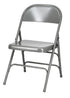 Chivari Gray Metal Folding Chair CFMGR-CX-T