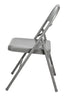 Chivari Gray Metal Folding Chair CFMGR-CX-T