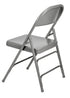 Chivari Gray Metal Folding Chair CFMGR-CX-T