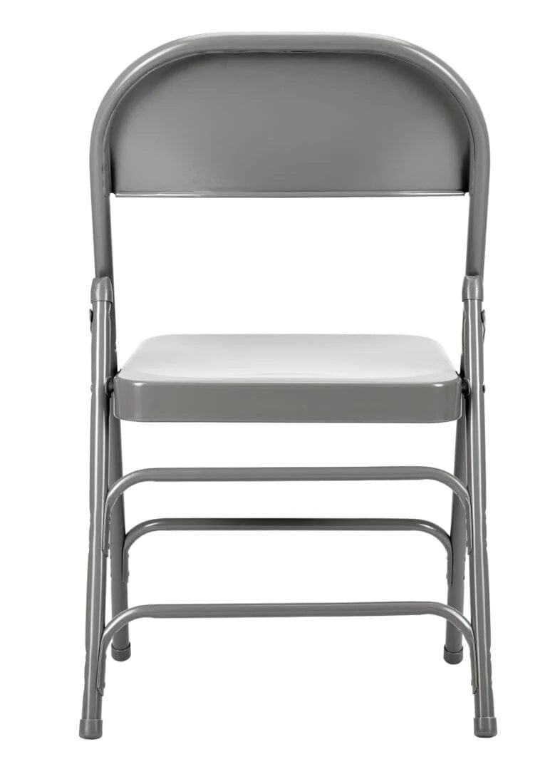 Chivari Gray Metal Folding Chair CFMGR-CX-T