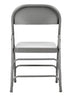 Chivari Gray Metal Folding Chair CFMGR-CX-T