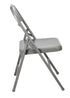 Chivari Gray Metal Folding Chair CFMGR-CX-T