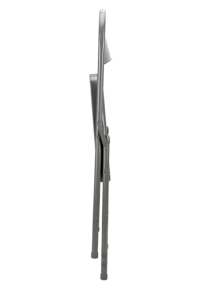 Chivari Gray Metal Folding Chair CFMGR-CX-T