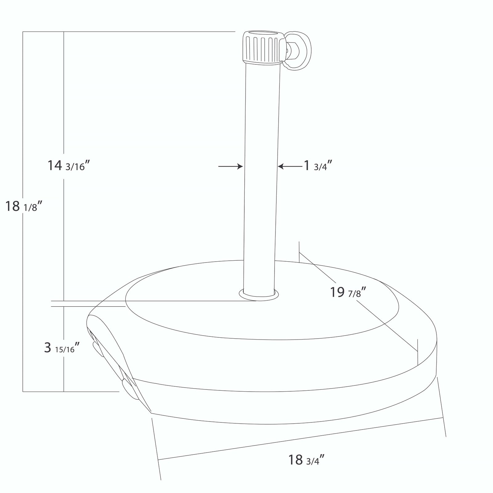 California Umbrellas Bronze 75 lbs Umbrella Base with Casing & Casters CAL-CFMT172-BRONZE