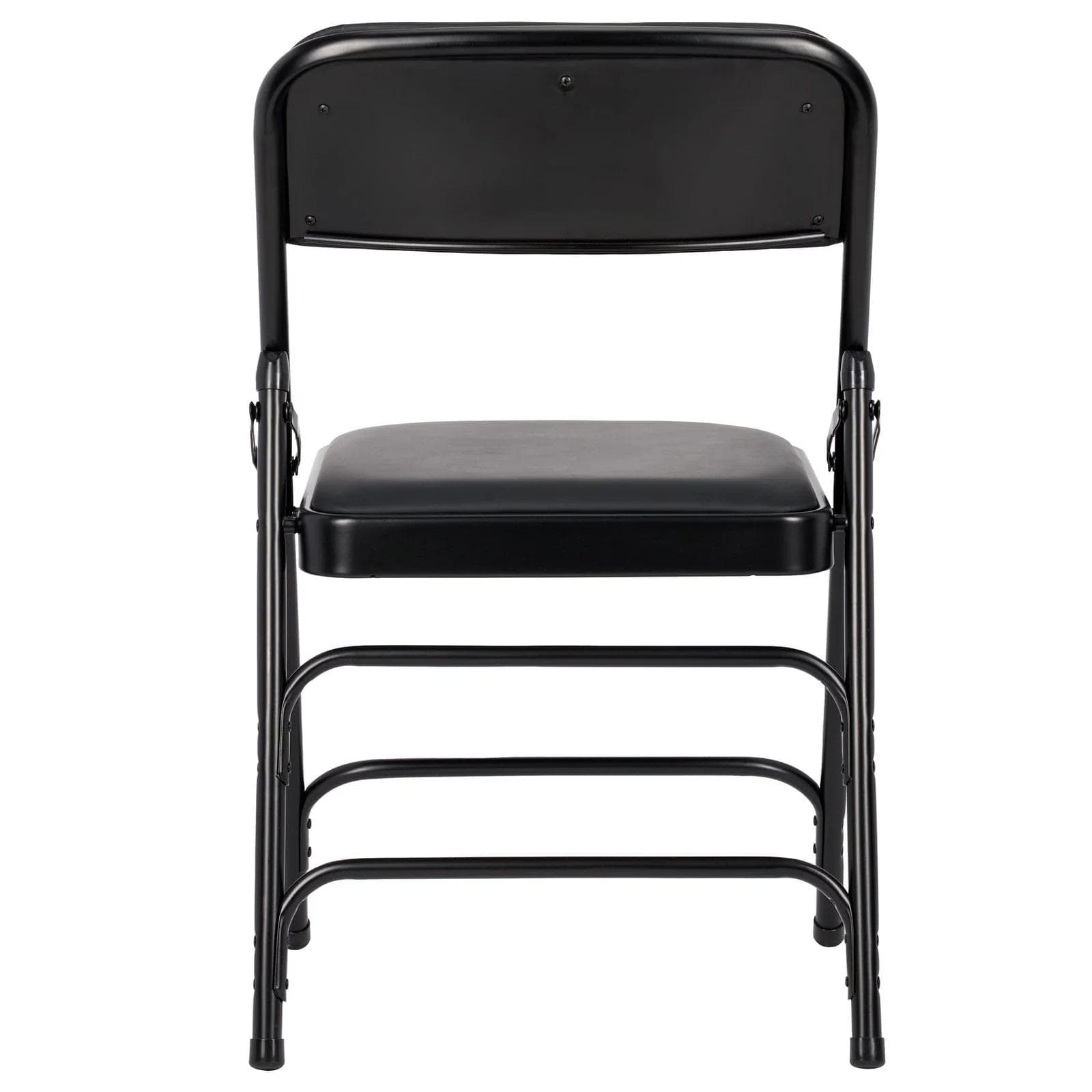 Chivari 40 Pack Black Metal Folding Chair with Black Vinyl Cushion CFMVBB1-CX-T-40