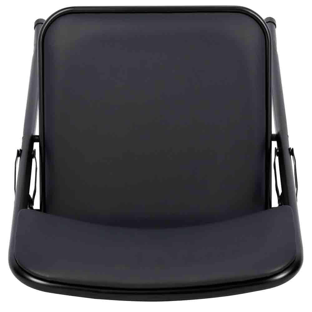 Chivari 40 Pack Black Metal Folding Chair with Black Vinyl Cushion CFMVBB1-CX-T-40