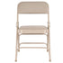Chivari 40 Pack Beige Metal Folding Chairs with Beige Vinyl Cushions CFMVBEBE1-CX-T-40