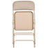 Chivari 40 Pack Beige Metal Folding Chairs with Beige Vinyl Cushions CFMVBEBE1-CX-T-40