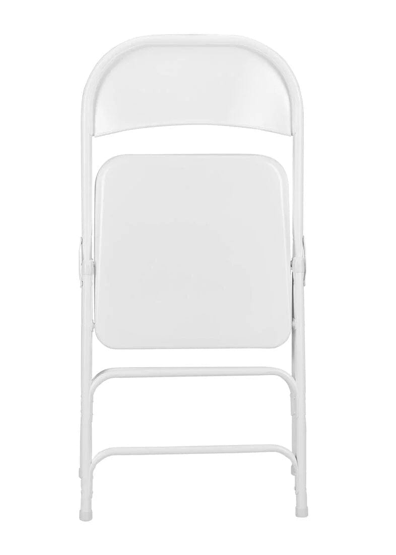 Chivari White Metal Folding Chair CFMW-CX-T