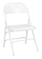 Chivari White Metal Folding Chair CFMW-CX-T