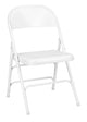 Chivari White Metal Folding Chair CFMW-CX-T