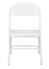 Chivari White Metal Folding Chair CFMW-CX-T