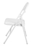 Chivari White Metal Folding Chair CFMW-CX-T