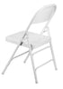 Chivari White Metal Folding Chair CFMW-CX-T
