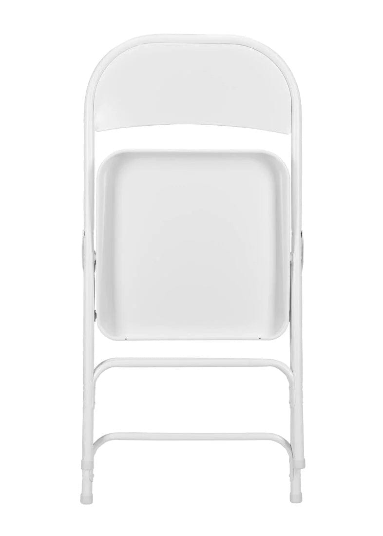 Chivari White Metal Folding Chair CFMW-CX-T