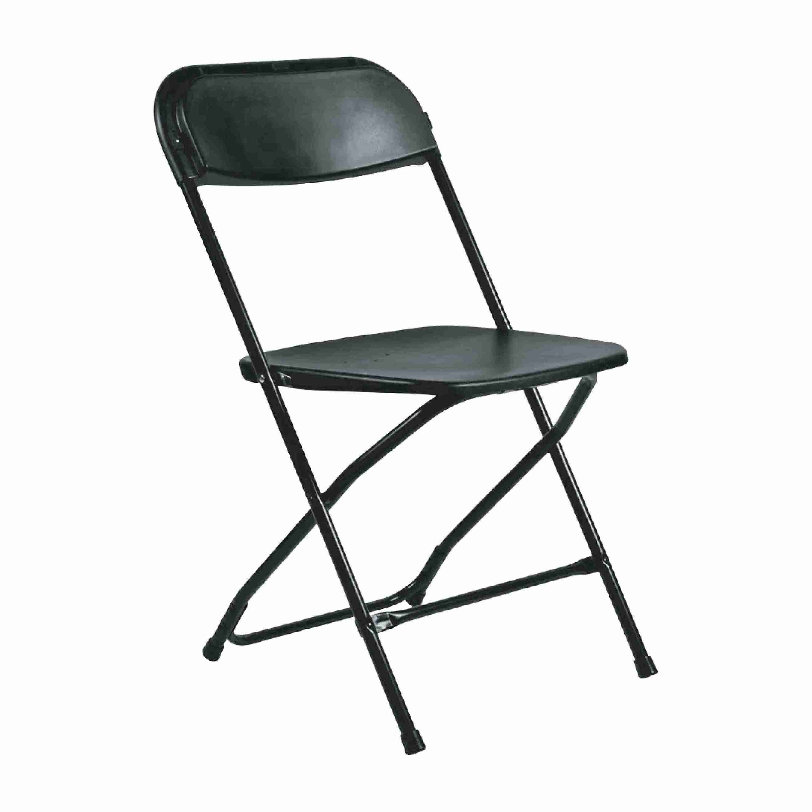 Chivari Black Folding Chair (Steel-Poly Chair) CFPB-AX-T