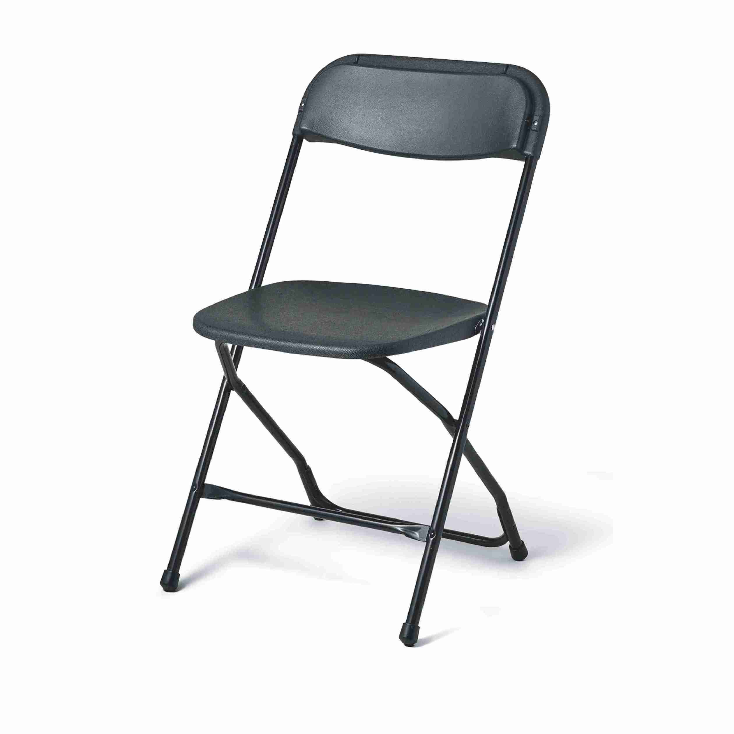 Chivari Black Folding Chair (Steel-Poly Chair) CFPB-AX-T