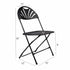 Chivari Black Fan Back Folding Chair (Steel-Poly Chair) CFPB-FAN-CX-T