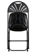 Chivari Black Fan Back Folding Chair (Steel-Poly Chair) CFPB-FAN-CX-T