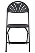 Chivari Black Fan Back Folding Chair (Steel-Poly Chair) CFPB-FAN-CX-T