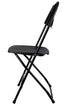 Chivari Black Fan Back Folding Chair (Steel-Poly Chair) CFPB-FAN-CX-T