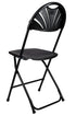 Chivari Black Fan Back Folding Chair (Steel-Poly Chair) CFPB-FAN-CX-T