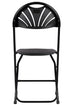 Chivari Black Fan Back Folding Chair (Steel-Poly Chair) CFPB-FAN-CX-T