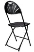 Chivari Black Fan Back Folding Chair (Steel-Poly Chair) CFPB-FAN-CX-T
