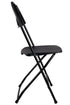 Chivari Black Fan Back Folding Chair (Steel-Poly Chair) CFPB-FAN-CX-T