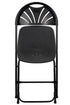 Chivari Black Fan Back Folding Chair (Steel-Poly Chair) CFPB-FAN-CX-T