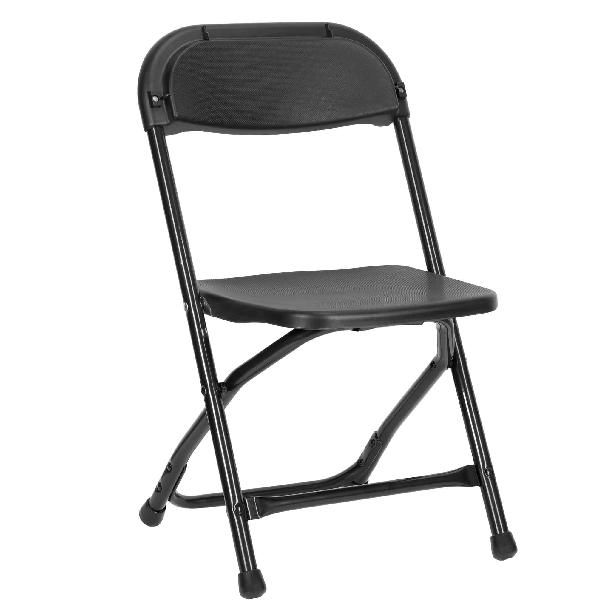 Chivari Kids Black Folding Chair (Steel-Poly Chair) CFPB-KID-AX-T