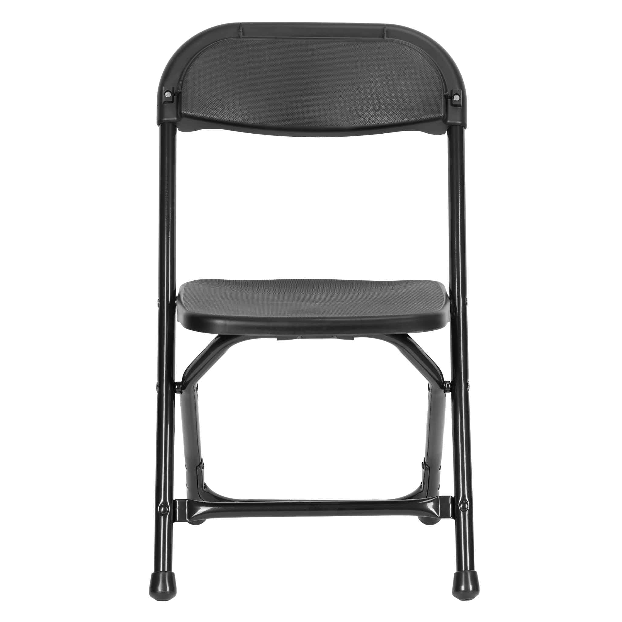 Chivari Kids Black Folding Chair (Steel-Poly Chair) CFPB-KID-AX-T