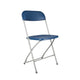 Chivari Blue Folding Chair (Steel-Poly Chair) CFPBLU-AX-T