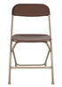 Chivari Brown Folding Chair (Steel-Poly Chair) CFPBR-CX-T