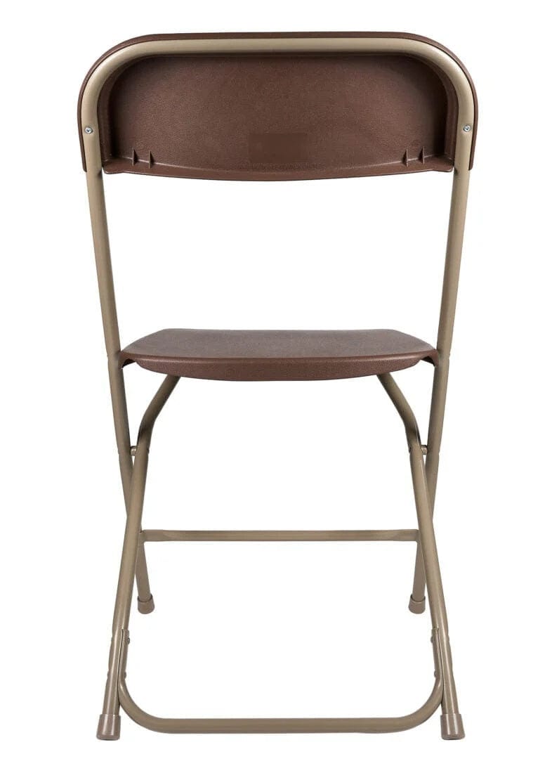 Chivari Brown Folding Chair (Steel-Poly Chair) CFPBR-CX-T
