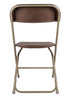 Chivari Brown Folding Chair (Steel-Poly Chair) CFPBR-CX-T