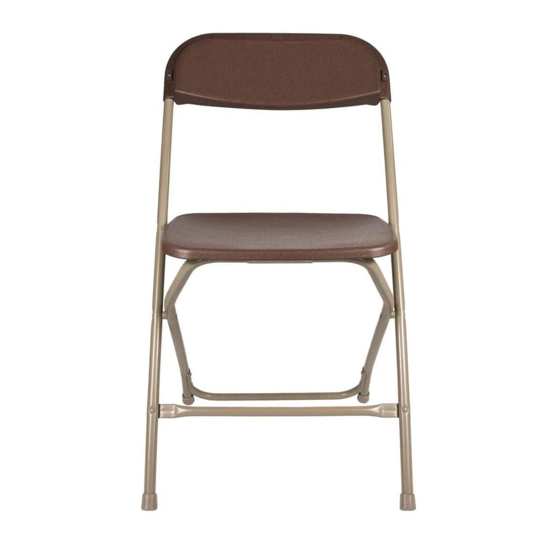 Chivari Brown Folding Chair (Steel-Poly Chair) CFPBR-CXI