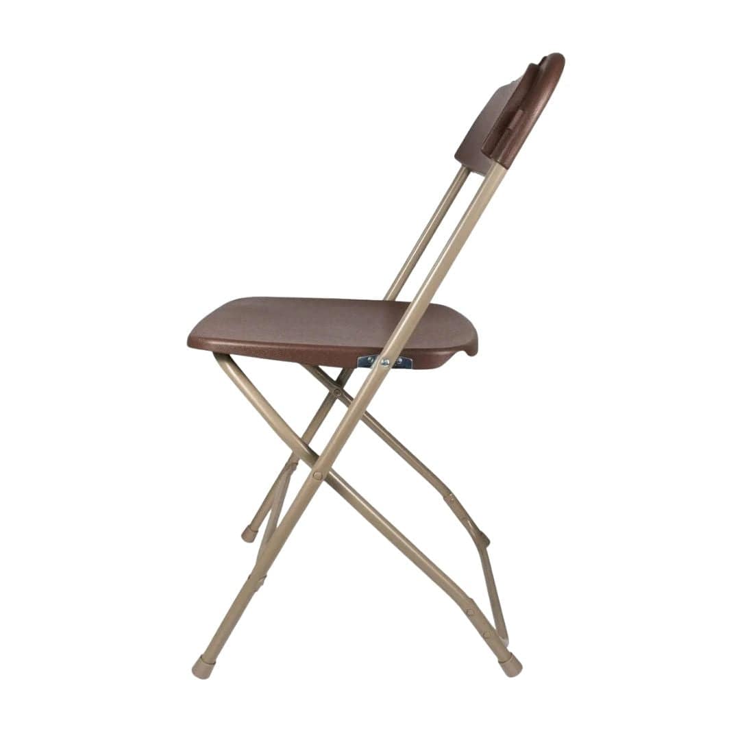 Chivari Brown Folding Chair (Steel-Poly Chair) CFPBR-CXI